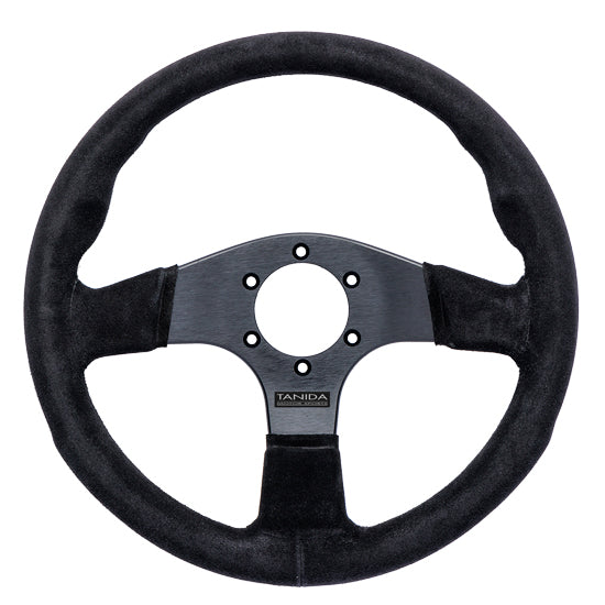 Juran - Racing 350S w/o Centerline Steering Wheels - 3 Spokes Suede 350mm - FLAT Dish - 363886 - RZCrewGarage
