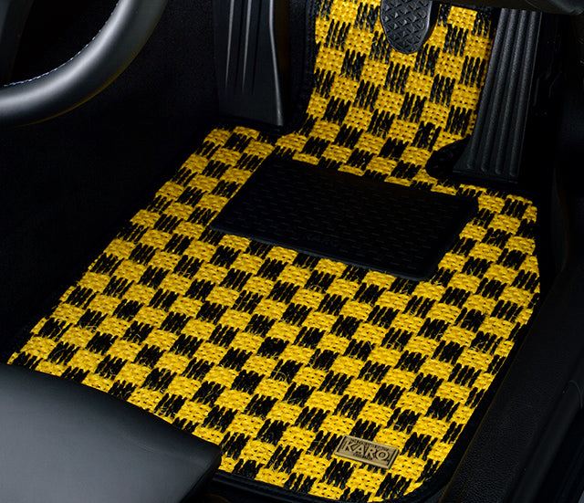 Karo - Sisal Floor Mat Set (Genuine H Hook) - Honda - Accord Euro R CL7 - 1788-Sisal-blue-black