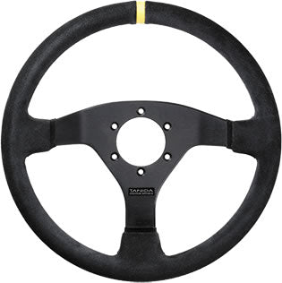 Juran - Speed 320S Steering Wheels - 3 Spokes Suede 350mm - FLAT Dish - 363787 - RZCrewGarage