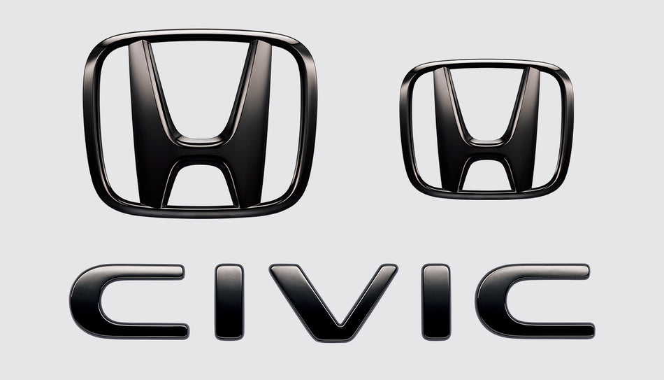 Genuine Honda Parts - Access Black Chrome e:HEV Emblem  - Honda - Civic Hatchback FL1 - 08F02-T50-000 - Rzcrew Garage