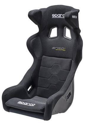 Sparco Ergo Large Black Fixed Bucket Seat - Frp - Black-008722NR3L - Rzcrewgarage