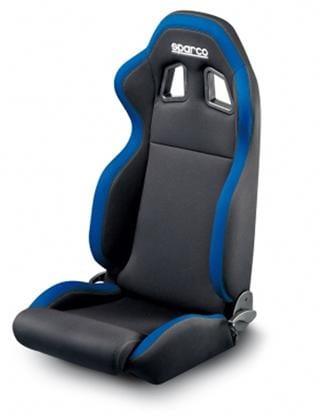 Sparco R100 Reclinable Seat - Tubular - Black,Blue - Fabric-00961NRAZ - Rzcrewgarage