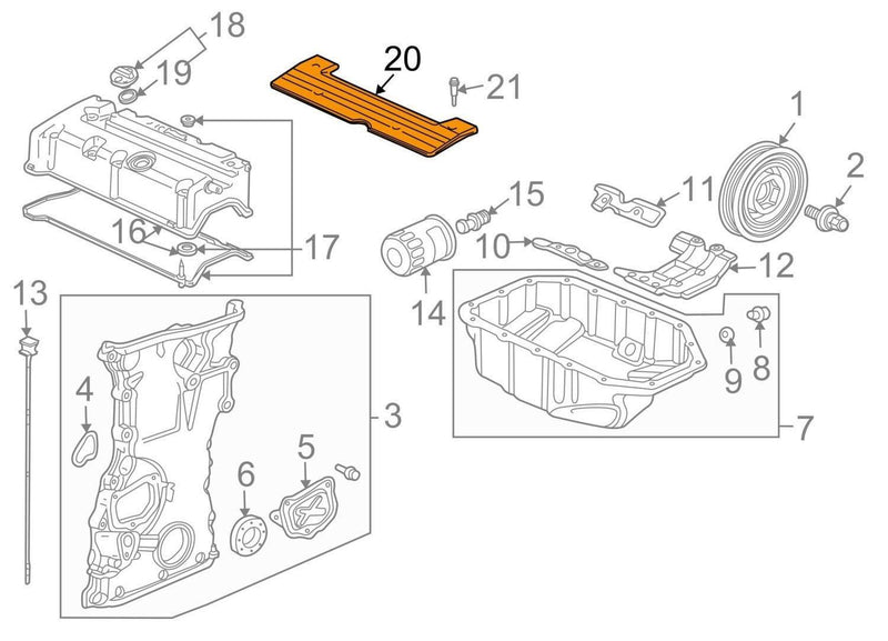 Genuine Honda Parts - Black Coil Pack Cover - Honda K20Z/K20A - 12500-PNC-020 - 12500-PNC-020