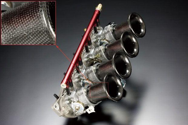 Toda Racing Throttle Body Kit with Dry Carbon Trumpets (50mm inlet - 88mm trumpets) - AP1 - 17100-F20-208-C