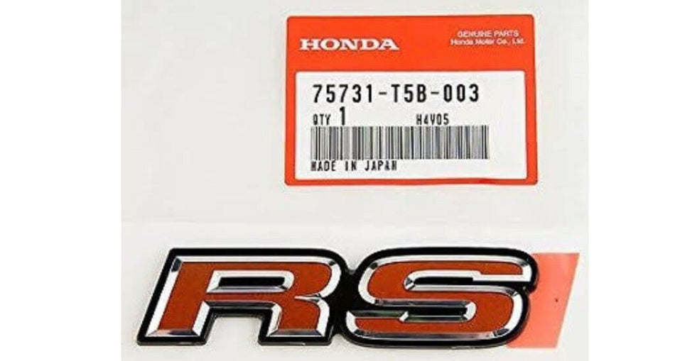 Genuine Honda Parts - JDM Rear RS Emblem - Honda - Fit-Jazz GK / GP5 - 75731-T5B-003 - Rzcrew Garage