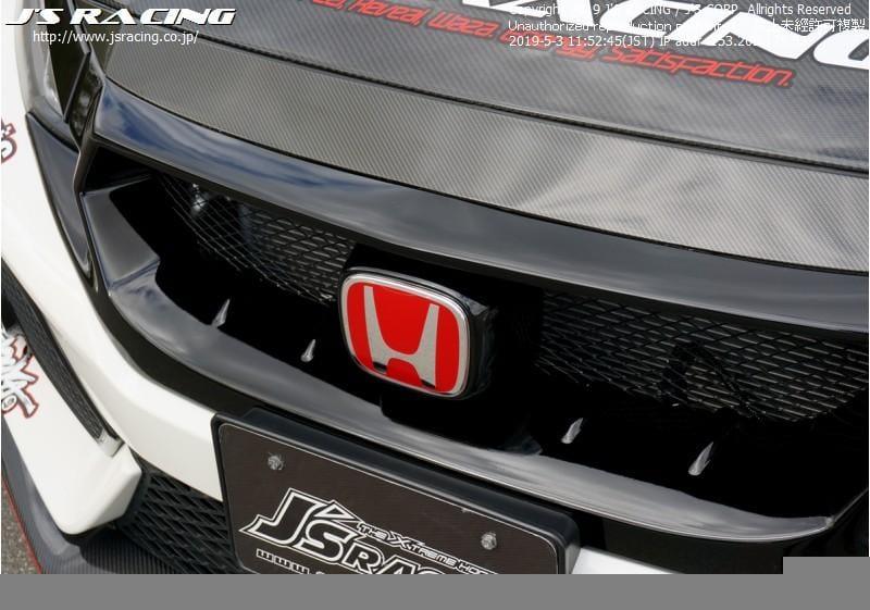 Js Racing - Emblem Pedestal for  JS Racing Front Grille - Honda - Civic Type R FK8 - AG-K8-EM - Rzcrew Garage