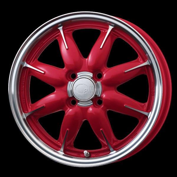 Enkei Japan all one - 14x5J - 4x100 - ET: 45 (Machining Candy Red) - JDM-301-450-4945MCCR