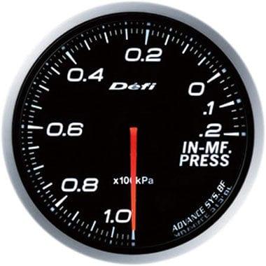 Defi White Advance BF Vacuum Gauge - 60mm - 20kPa-DF10101 - RZCrewGarage