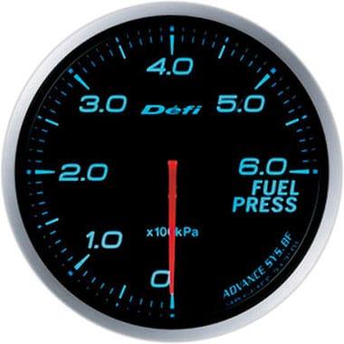 Defi Blue Advance BF Fuel Pressure Gauge - 60mm - 6 Bar-DF10303 - RZCrewGarage