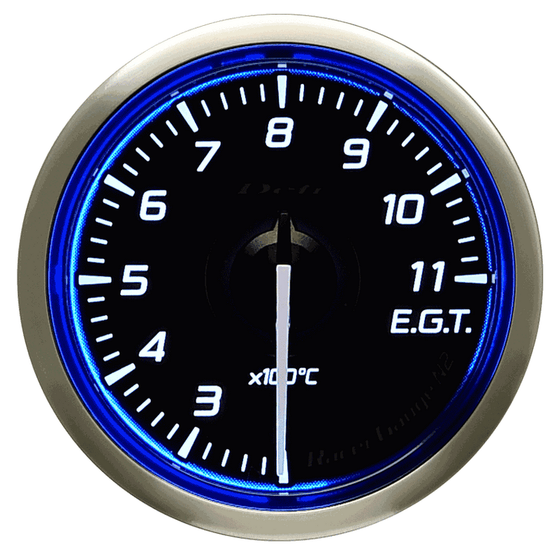 Defi Blue Racer N2 Exhaust Gas Temperature Gauge - 52mm - 200-1,100C-DF16401 - RZCrewGarage
