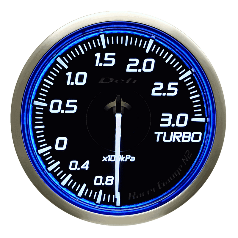 Defi Blue Racer N2 Boost Gauge - 60mm - 3 Bar-DF16701 - RZCrewGarage