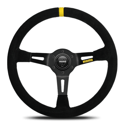 Momo - Mod-08 Steering Wheels - 3 Spokes Suede - 90mm Dish-M-60 - RZCrewGarage