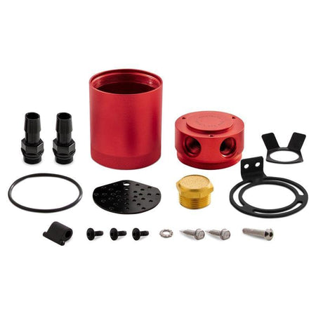 Mishimoto Compact Baffled Oil Catch Can - 2-Ports MMBCC-CBTWO-RD