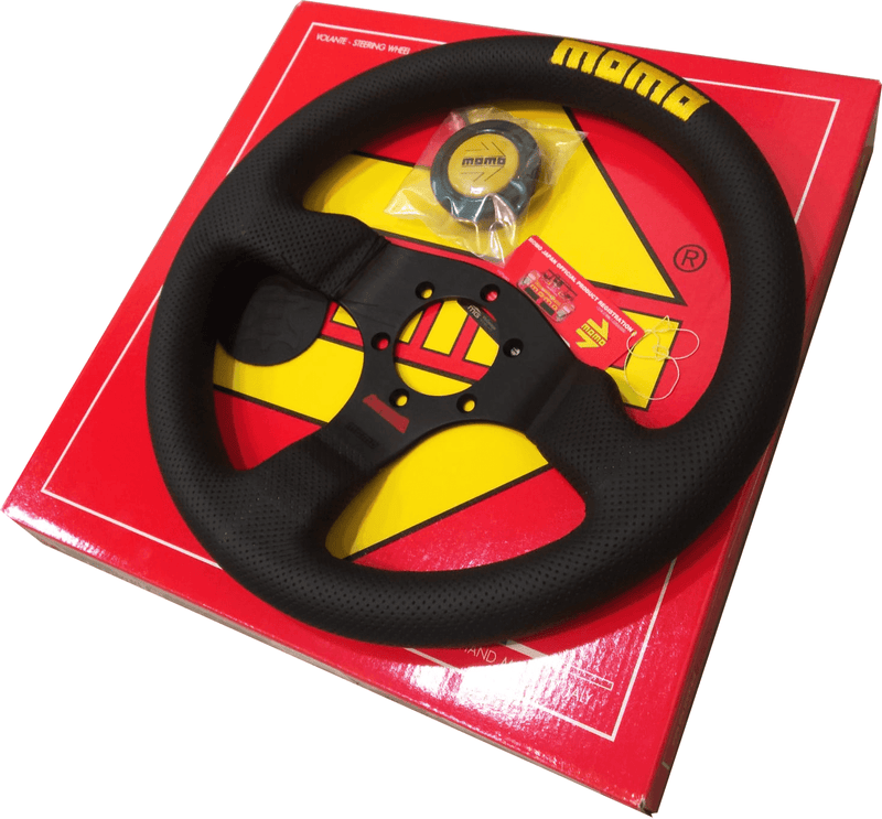 Momo - Competition Steering Wheels - 3 Spokes Leather - Flat Dish-C-70 - RZCrewGarage