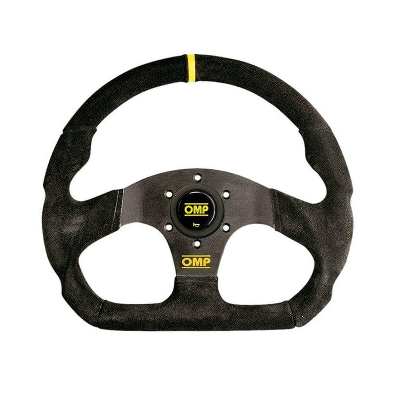 OMP - SUPER QUADRO Steering Wheels - 330mm Flat Bottom - 3 Spokes Suede - OD/1990/NN - RZCrewGarage