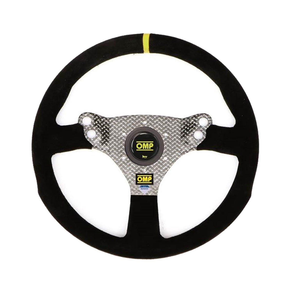 OMP - RACING 320 HYBRID S Steering Wheels - 320mm Carbon Fiber Dyneema - 3 Spokes Suede - OD/2048 - RZCrewGarage