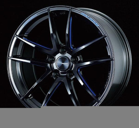WedsSport RN-55M - 18x7.5J - 5x114.3 - ET: 45 (Black Blue Machining) - 5x114-3 - RN-55M-18755114345-BBM