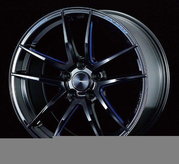 WedsSport RN-55M - 18x7.5J - 5x114.3 - ET: 45 (Black Blue Machining) - 5x114-3 - RN-55M-18755114345-BBM