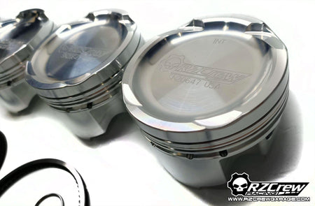 Rzcrew Racing - Forged Pistons 84mm - 8:5 to 15:0 Compression Ratio - Mazda - BP