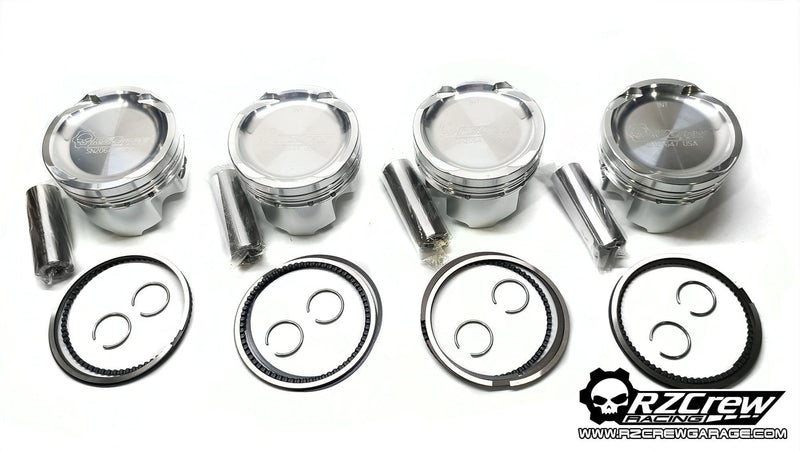 Rzcrew Racing - Forged Pistons 86mm - 8:5 to 15:0 Compression Ratio - Nissan - SR20DE/VE