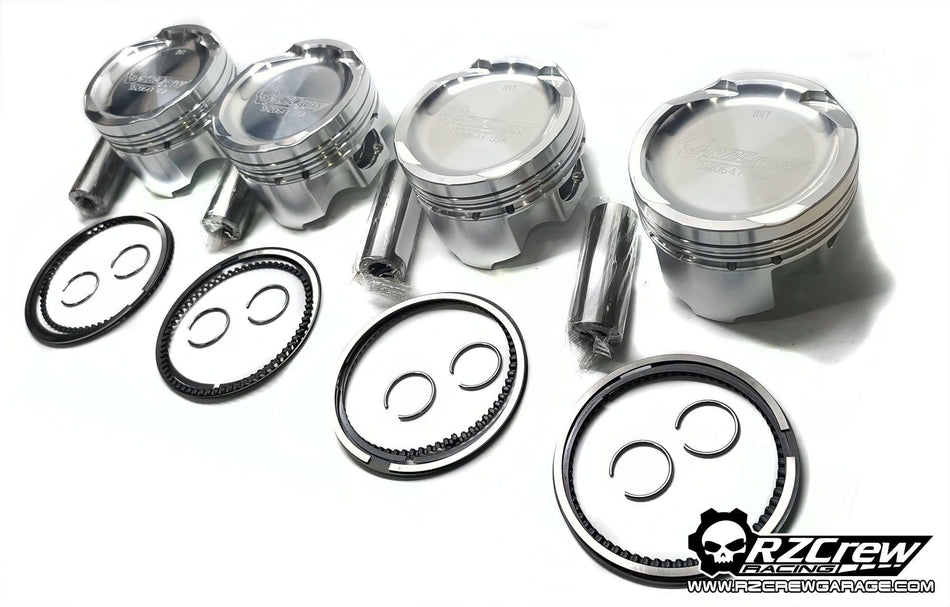 Rzcrew Racing - Forged Pistons 88.5mm - 8:5 to 15:0 Compression Ratio - Honda - F22C