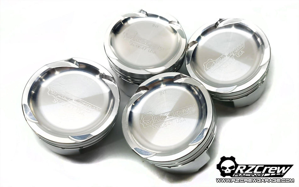 Rzcrew Racing - Forged Pistons 86.5mm - 8:5 to 15:0 Compression Ratio - Nissan - SR20DE/VE