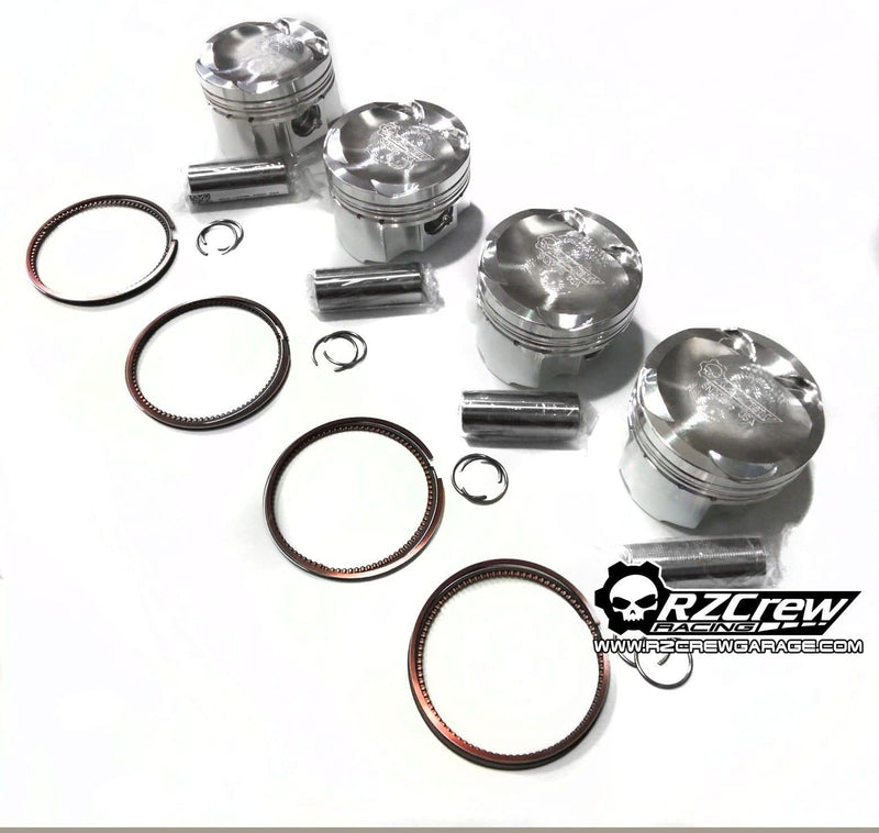 Rzcrew Racing - Forged Pistons 83mm - 8:5 to 15:0 Compression Ratio - Toyota - 4A-GE 20v Silvertop