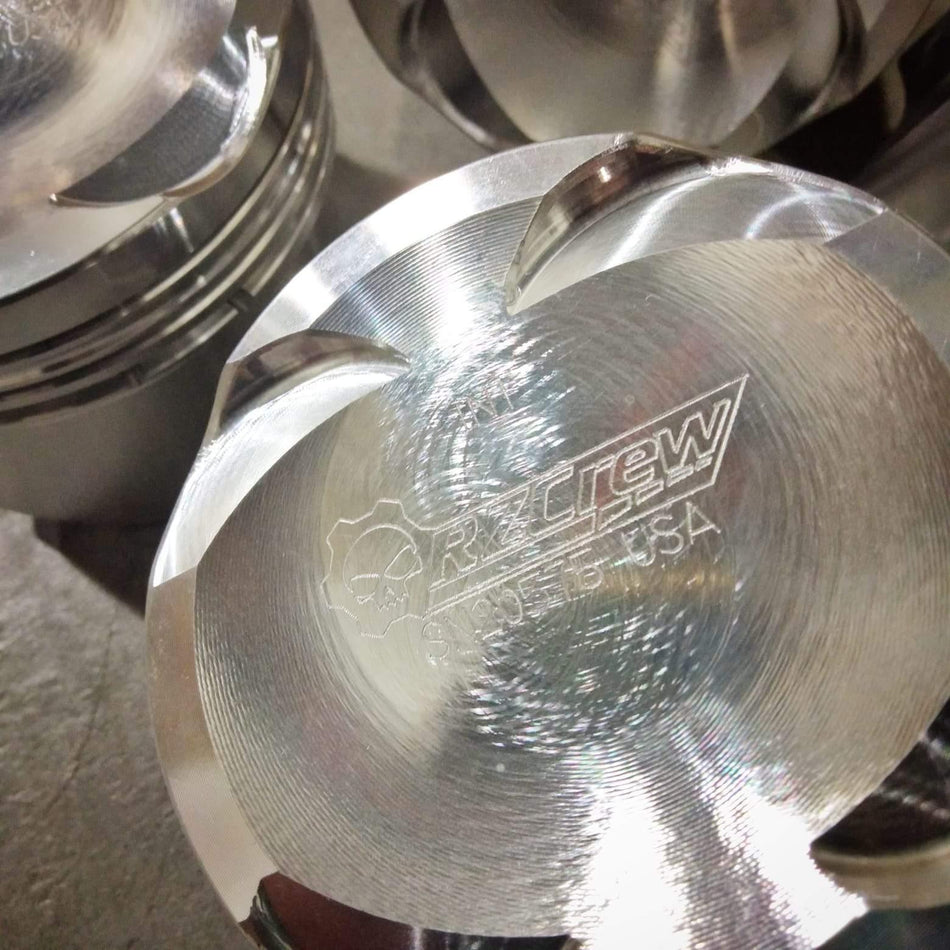 Rzcrew Racing - Forged Pistons 82mm - 8:5 to 15:0 Compression Ratio - Toyota - 4A-GE 20v Silvertop