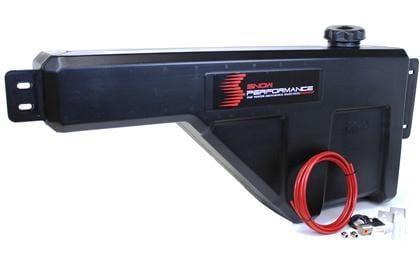 Snow Performance 10 Gal Tool Box Style Bed Mount Water Methanol Tank Upgrade Nylon Lines/Braided Lines - RZCrewGarage