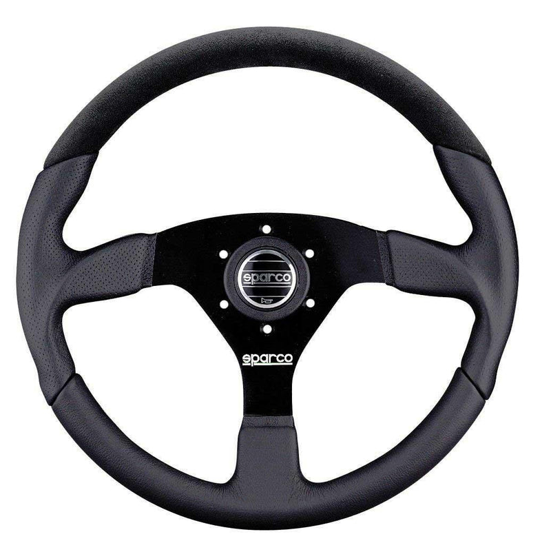 Sparco - L505 Steering Wheels - 3 Spokes Leather,Alcantara - 33mm Deep Dish-015TL522TUV - RZCrewGarage