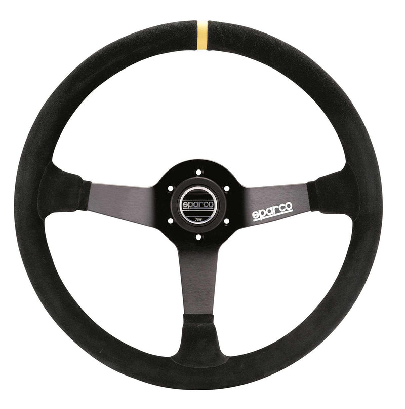 Sparco - R368 Steering Wheels - 3 Spokes Suede - 65mm Deep Dish-015R368MSN - RZCrewGarage