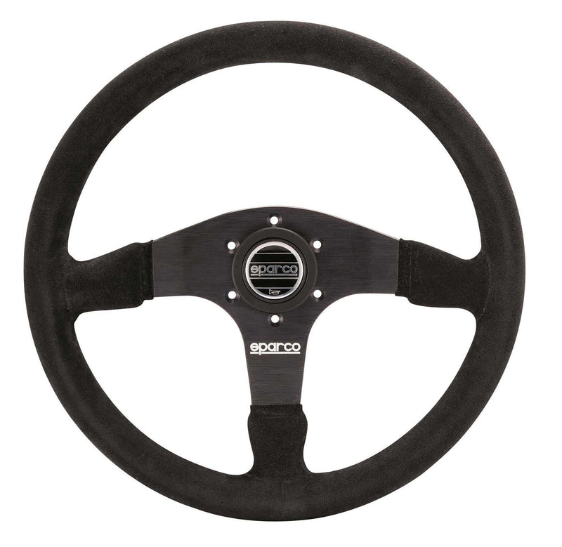 Sparco - R375 Steering Wheels - 3 Spokes Suede - 36mm Deep Dish-015R375PSN - RZCrewGarage