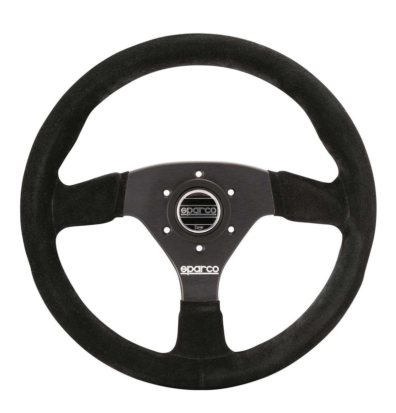 Sparco - R383 Steering Wheels - 3 Spokes Suede - 39mm Deep Dish-015R383PSN - RZCrewGarage