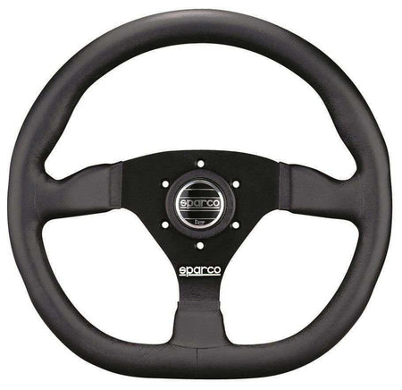 Sparco - Ring L360 Steering Wheels - 3 Spokes Leather / Suede - Flat Dish - RZCrewGarage