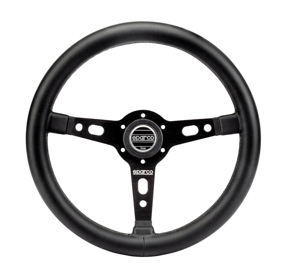Sparco - Targa 350 Steering Wheels - 3 Spokes Leather - 39mm Deep Dish - RZCrewGarage