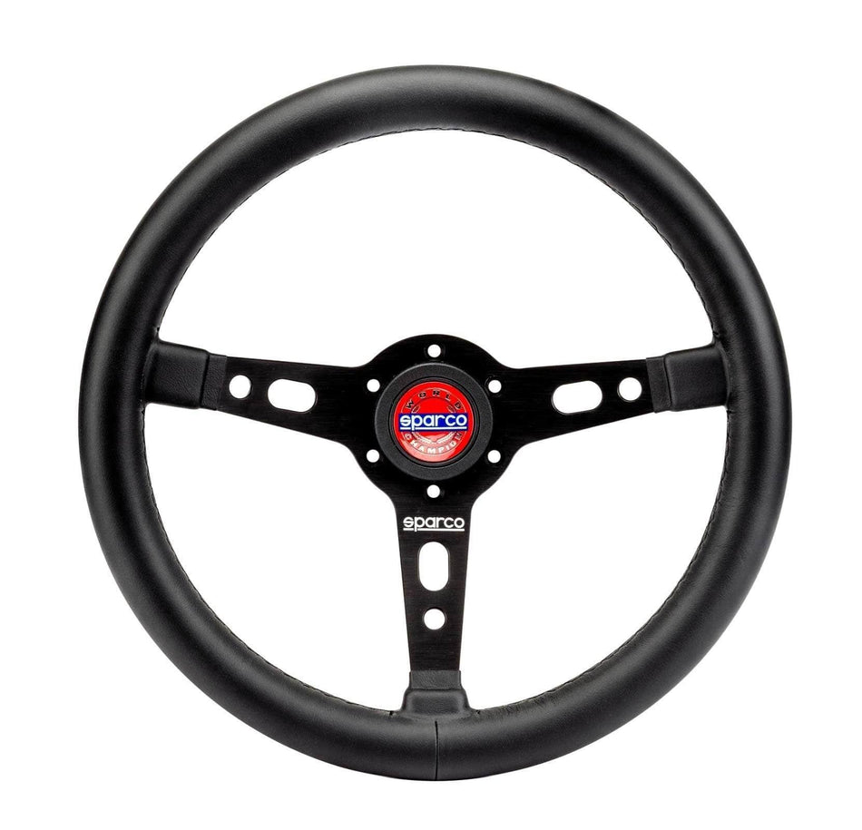 Sparco - Targa 350 Steering Wheels - 3 Spokes Leather - 39mm Deep Dish - RZCrewGarage