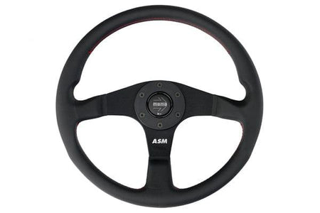 ASM Yokohama - MOMO Steering Wheel - 3 Spokes Leather-ASM-G-0031 - RZCrewGarage