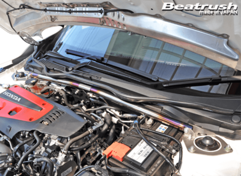 Beatrush - Front Titanium Tower Bar - Honda Civic Hatchback FK7 - S84070-FTV
