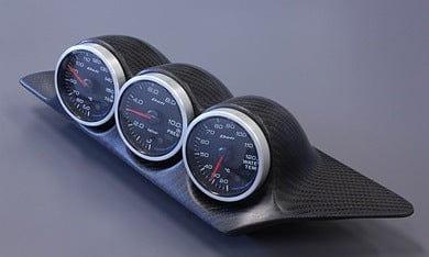 C-West - Triple Meter Panel Carbon - Honda - CR-Z ZF1/ZF2 CZF101A-MH3CF - CZF101A-MH3CF - Rzcrew Garage