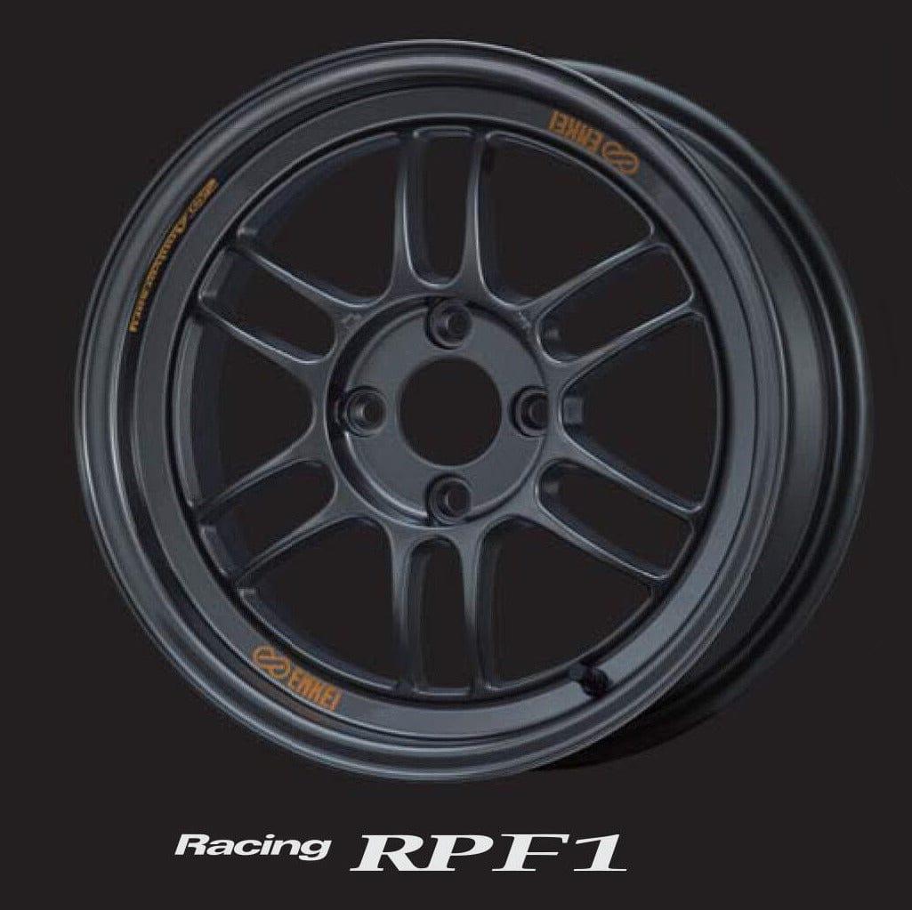 Enkei Japan RPF1 20th Anniversary - 15x7J - 4x100 - ET: 35/41 (Gunmetallic with Orange Letter) - JDM-492-57-4935GMO