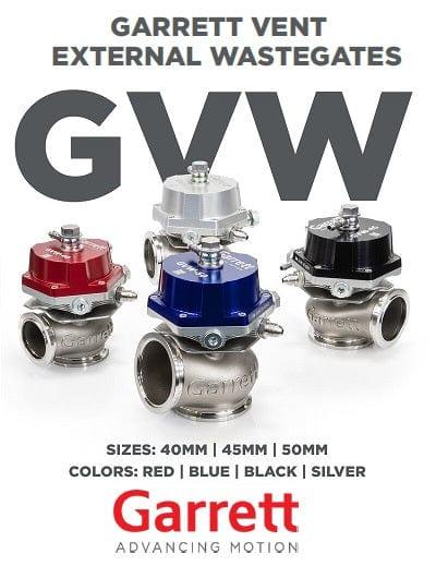 Garrett GVW Wastegate Kit - 40/45/50mm - Red/Blue/Black/Silver