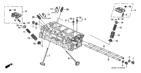 Genuine Honda Parts - Arm Assembly, Rocker - Honda H Series - 14620-P5M-000 - 14620-P5M-000