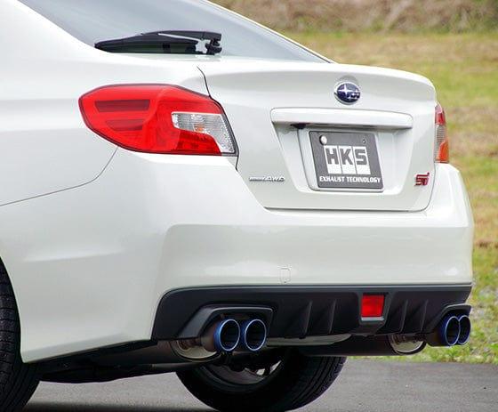 HKS Super Turbo Muffler W-Tail(CBA-GVB) HKS Super Turbo Muffler Ti Exhaust System - Subaru - WRX STi