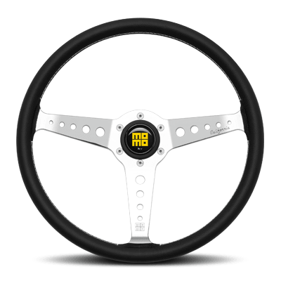 Momo - California Steering Wheels - 3 Spokes Leather - 37mm Dish-HL-03 - RZCrewGarage