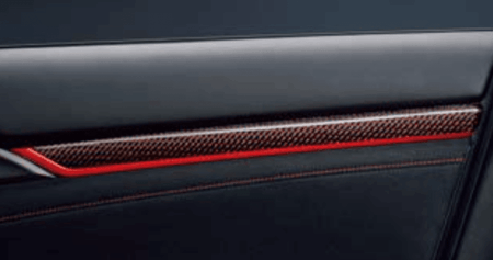 Honda Access Carbon Door Panel - Honda Civic Type-R FK8 (2017-2020) - 08Z03-TEA-000B - Rzcrewgarage
