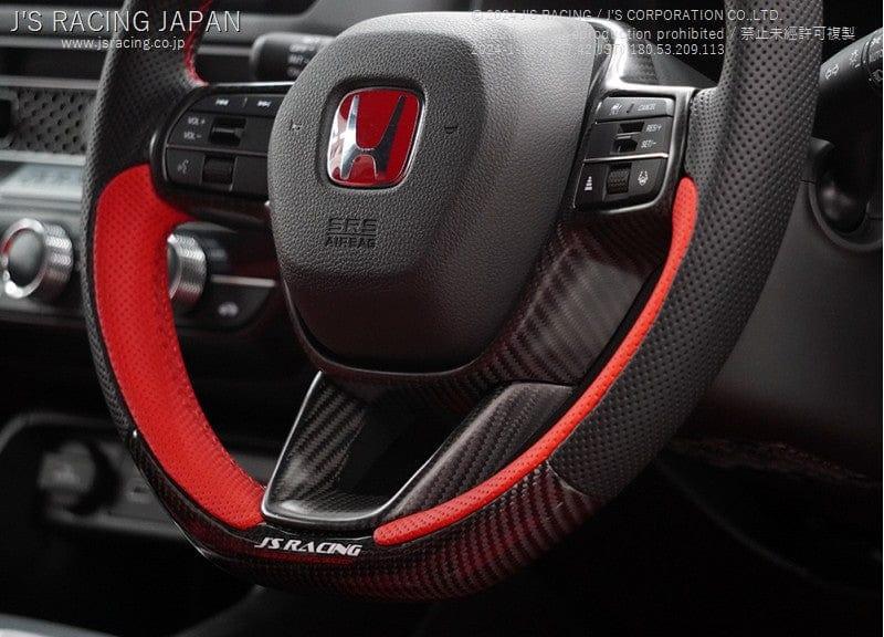 Js Racing - Carbon steering garnish Honda Civic Type R FL5/FL1 - [variant sku] - RZCrewGarage