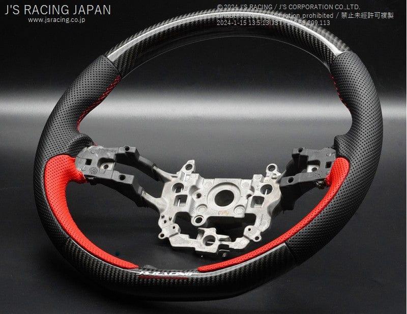 Js Racing - Sports Steering Carbon/Leather with carbon garnish set - Honda Civic Type R FL5-SSG-L5-CSG - RZCrewGarage