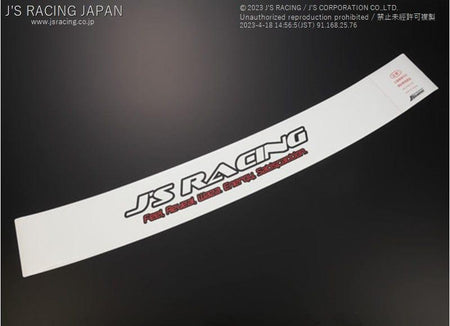 Js Racing - Window Sticker White - Honda - WWS-01-WH - WWS-01-WH - Rzcrew Garage
