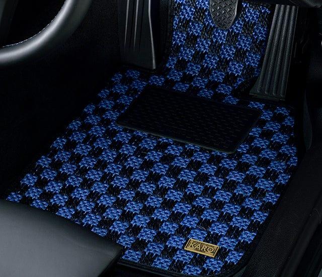 Karo - Sisal Floor Mat Set (Genuine H Hook) - Honda - Accord Euro R CL7 - 1788-Sisal-blue-black