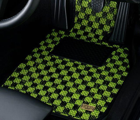 Karo - Sisal Floor Mat Set (Genuine H Hook) - Honda - Accord Euro R CL7 - 1788-Sisal-blue-black